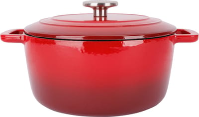 Cosy & Trendy Braadpan Fontestic Traditional Red 4,6 liter Ø 24 cm - Gietijzer - Geëmailleerde Binnenkant Voor Perfecte Warmteverdeling