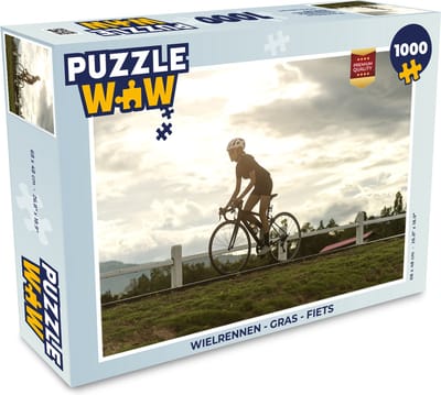 Puzzel Wielrennen - Gras - Fiets - Legpuzzel - Puzzel 1000 stukjes volwassenen