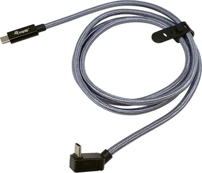 Equip 128423 USB 3.2 Gen 2x2 C naar C U-plug kabel, 3,0 m, zwart, M/M, PD240W, 4K/60Hz, 20Gbps