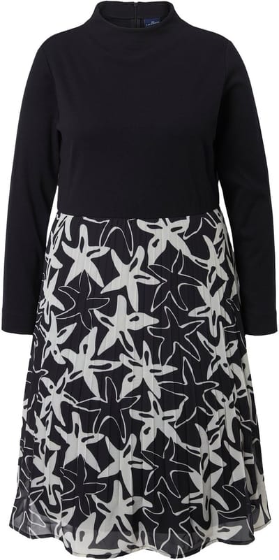 Laurasøn - Dames - Jurk lange mouw turtleneck - Grafiet - Maat 44+