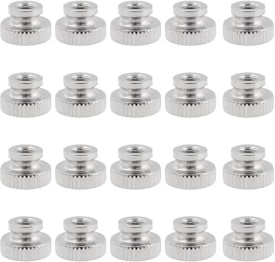 Dailygoods- Knurled Thumb Nuts M4 - 80 Stuks - Hoogwaardige Koolstofstaal - Nickel Geplateerd - Antislip - Voor 3D Printers - Corrosiebestendig - Moeren