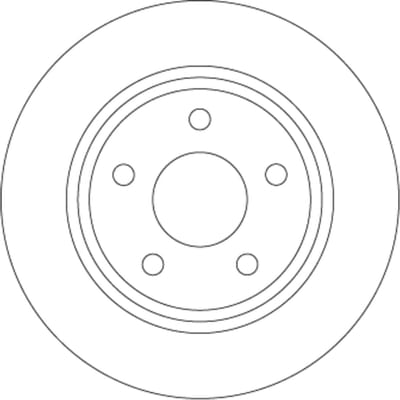 Remschijf TRW DF6556 achter, volledig, 1 Stuk