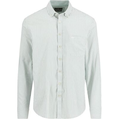 Fynch-Hatton Overhemd Washed Oxford Stripes Button-Down Fern / male