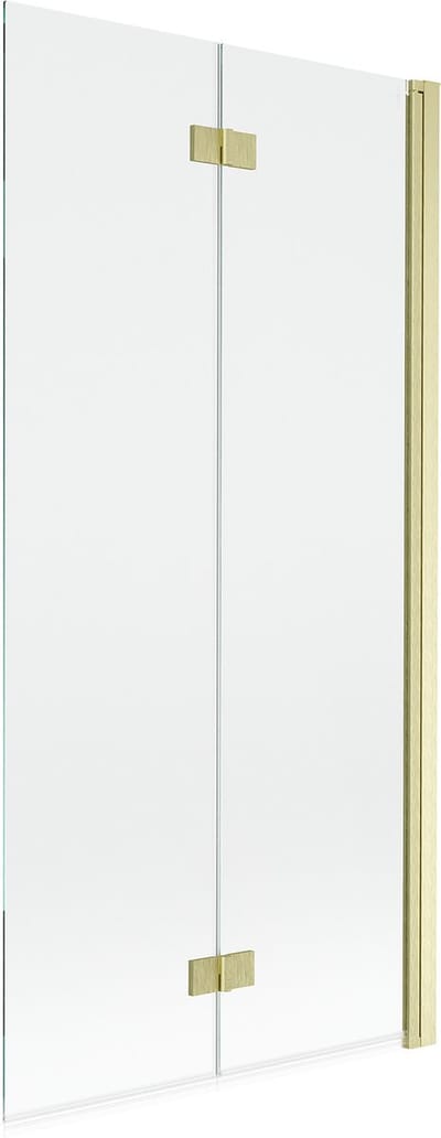 Mexen Mist douchewand 2-delig rechts 90 x 150 , transparant, goud geborsteld - 8A9-090-002-55-00-P