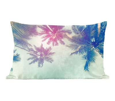 Sierkussens - Kussentjes Woonkamer - 50x30 cm - Palmbomen - Palmbladeren - Palm - Zomer - Tropisch