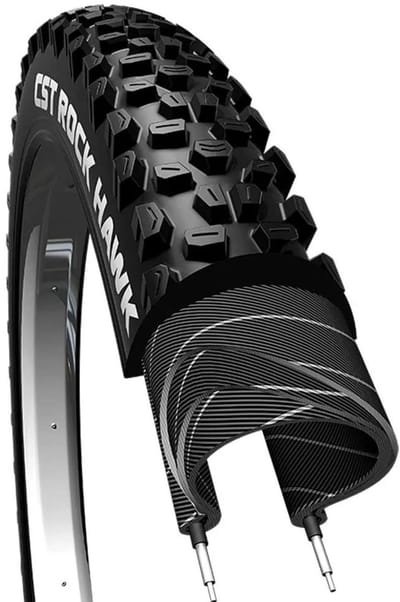 Cst Rock Hawk C-1844 Dual Eps Tubeless 27.5´´ X 2.25 Mtb-band Zwart 27.5´´ x 2.25