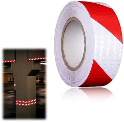 Reflecterende Zelfklevende Tape Rood en Wit 5 cm x 12 m Waterdicht voor Verkeersborden en Veiligheid voor Voertuigen en Trailers Buitengebruik