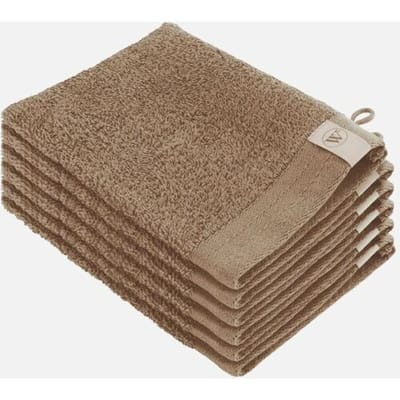 Walra Soft Cotton Washandje 16 x 21 cm 550 gram Bruin - 6 stuks