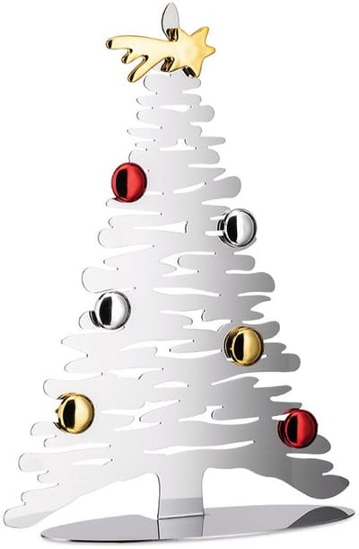 Alessi Kerstboom Bark - BM06/30 - Zilver - 30 cm - door Michel Boucquillon & Donia Maaoui
