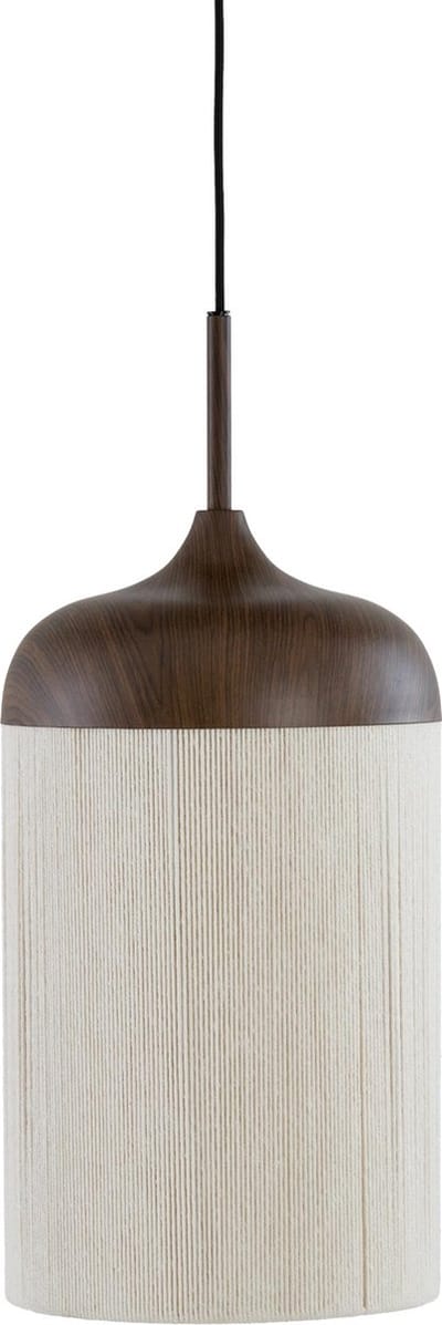 Light & Living Hanglamp Dania - Bruin/Crème - Ø27.5x52cm - Modern - Hanglampen Eetkamer, Slaapkamer, Woonkamer