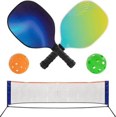 Pickleball Set - Rackets en Net - Sport en Spel - Inclusief Binnen en Buiten Ballen