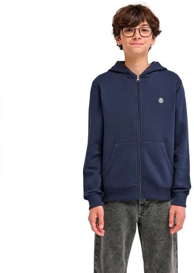 Element Icon Embroidery Sweatshirt Met Rits Blauw 14 Years Jongen
