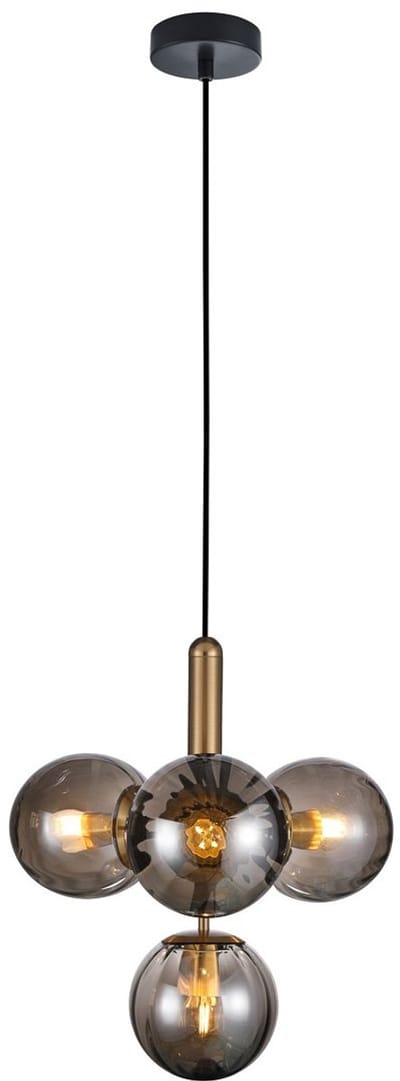 RAVENA PND-2324-4B Hanglamp - Brons/Messing Glas E27