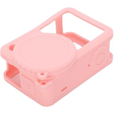 Étui de Protection en Silicone Adapté Pour Caméra Sportive DJI ACTION 6 Anti-Chute Manchon de Protection Peau Douce Housse Bouchon d'Objectif rose