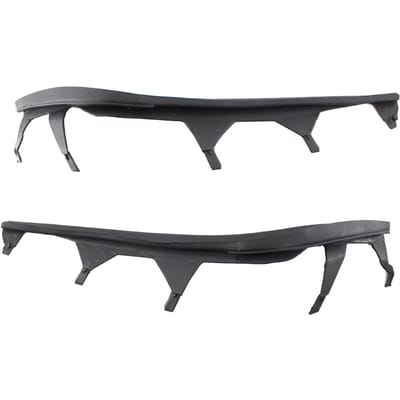 Links en rechts een paar bovenste koplampafdekkingsstrips Vervanging voor BMW 3-serie E46 02-05 (4-deurs) zwart