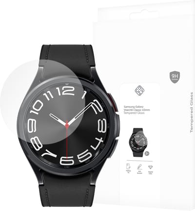 Cazy screenprotector geschikt voor Samsung Galaxy Watch6 Classic 43mm - 2 stuks - Gehard Glas