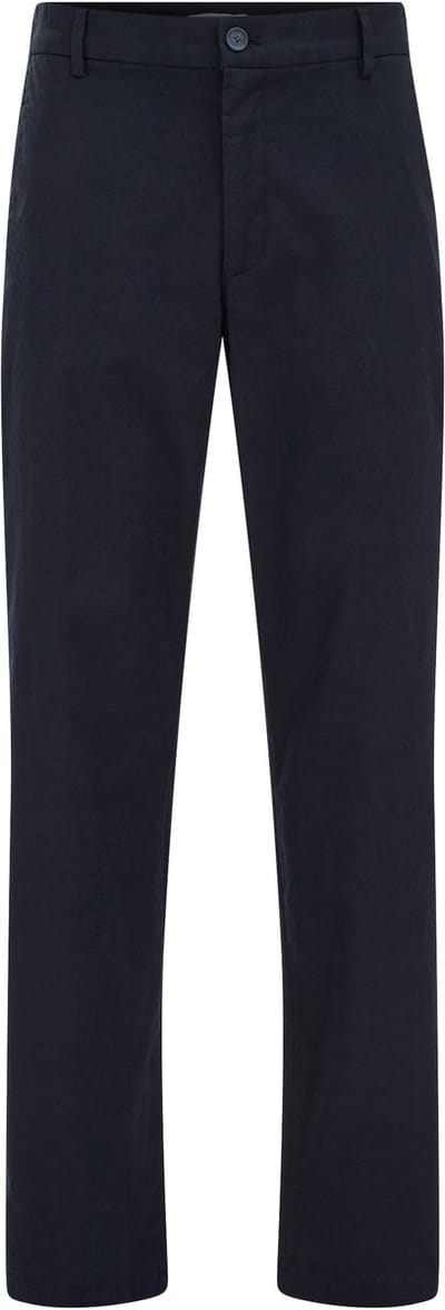 WE Fashion Heren regular fit smart broek van linnenmix