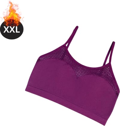 Bovista BH Zonder Beugel - Zonder Bandjes - Push-up Bh's - Comfort Beha - Comfortabel - Sexy - Donkerpaars - Maat XXL