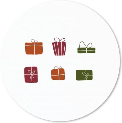 Muismat rond 20x20 cm - Mousepad Kerst - Cadeau - Design - Ronde muismatten - Kerst - Cadeau - Kerstcadeau voor mannen en voor vrouwen