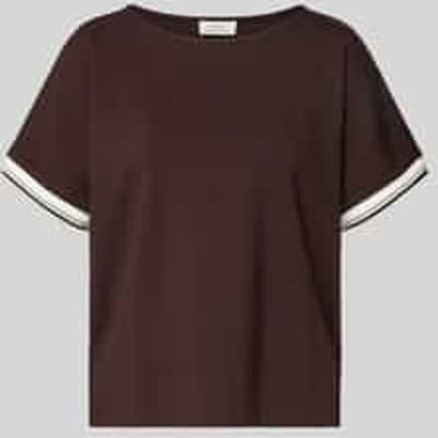 T-shirt van viscosemix met ronde hals model 'Giprep'