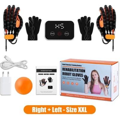 Robot Handschoen voor Rehabilitatie na Beroerte Handoefenaar Vinger Trainingshandschoenen voor Herstel van Hemiplegie Hand Revalidatie Trainer Apparaat US plug