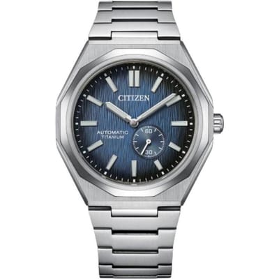 CITIZEN Mechanisch Horloge Serie Horloge Automatisch Titanium Band 40,5 mm Blauwe Wijzerplaat Uniform voor Mannen en Vrouwen 100 Meter Waterdicht NK5020-58M blauw