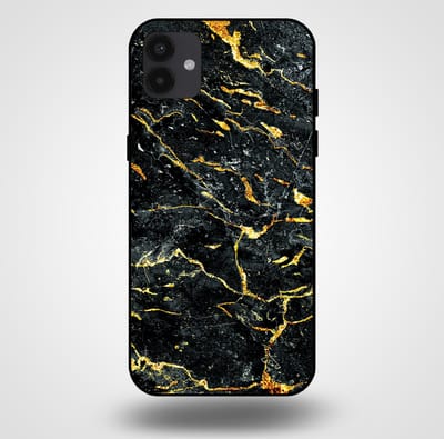 Smartphonica Telefoonhoesje voor Samsung Galaxy A04 met marmer opdruk - TPU backcover case marble design - Goud Zwart geschikt voor Samsung Galaxy A04
