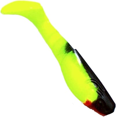 Kunstaas Vissen - Zacht plastic aas - Snoekbaars Vangen - Extra zacht robuust - 75 cm 10 stuks - Chartreuse Zwart