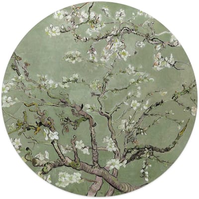 Glasschilderij Van Gogh - Amandelbloesem - Ø 50 - Glas - REINDERS