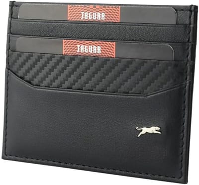 Slanke Creditcardhouder Leer Zwart - 8 Vakjes - Ultra Dun & Lichtgewicht