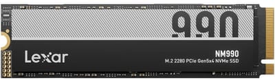 Lexar NM990 4TB - SSD - M.2 2280 - PCI Express 5.0 x4 - 4 TB - NVMe 2.0 - 3000TBW - zwart