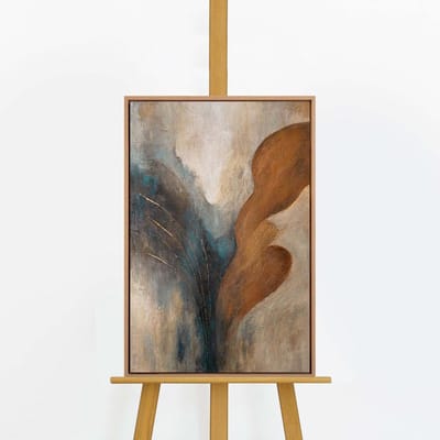 YS Schilderij - Handgeschilderd canvas schilderij - Wanddecoratie Abstract - Groen en goud - zwart wit - Muurdecoratie woonkamer - Slaapkamer decoratie - Kamer accessoires - Abstract schilderij zwart wit - schilderij canvas Wood 60x40
