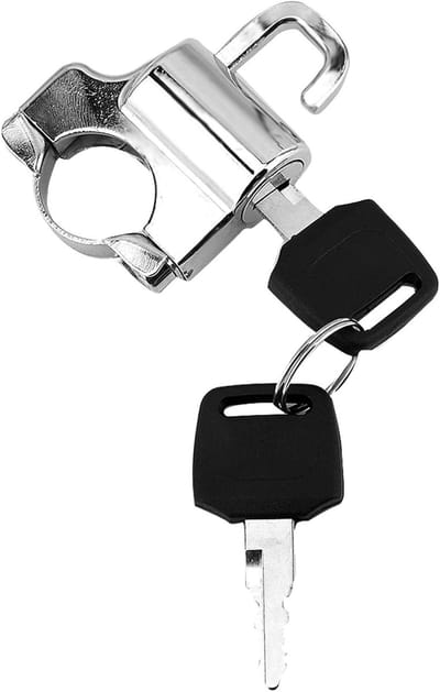 Motorhelm Slot - Hangslot Motorfiets - Helm Beveiligen - IJzeren Constructie - 22 mm Stuur - Gegalvaniseerd