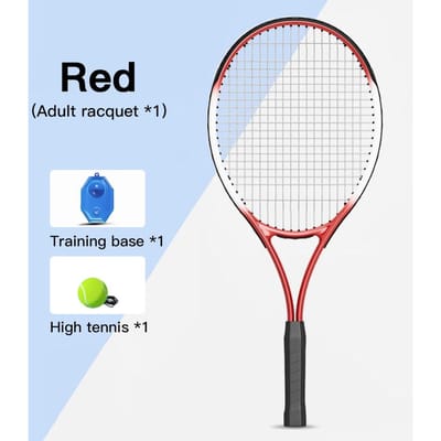 Balle de rebond pour entraîneur de tennis avec corde Équipement de rebond pour entraînement au tennis Exerciseur Badminton Solo rouge