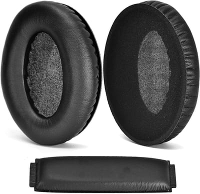 Vervangende Oorkussens en Hoofdband voor Sennheiser HD418, HD419, HD428, HD429, HD438, HD439, HD448, HD449 Hoofdtelefoons - Zwart, Kunstleer, Comfortabel en Duurzaam