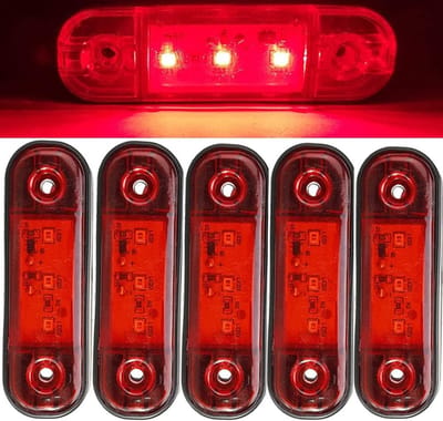 Led Zijmarkeringen - Positielichten - Voertuig Verlichting - Waterdicht IP65 - 66 mm Lengte - Rood