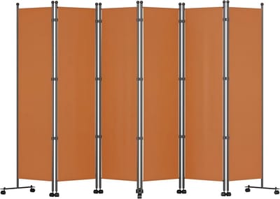 Kamerverdeler - Kamerscherm- Scheidingswand - 6 Panelen - Opvouwbaar Thuiskantoor - Hout look- 308x185 cm
