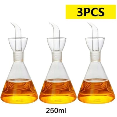 Pot à huile en verre borosilicate à haute teneur en huile, anti-fuite, pour vinaigre, sauce soja, assaisonnement, ustensile de cuisine