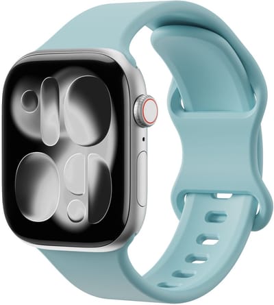 SBG Siliconen Bandje Geschikt voor Apple Watch 1/2/3/4/5/6/7/8/9/10/11/SE - 38/40/41/42MM - Horlogebandje Groen Blauw
