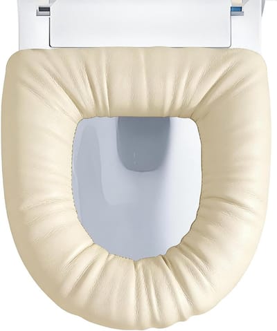 Toiletbril Kussen - Zachte Zitting - Comfortabel Zitten - Vlekbestendig Leer - Universeel - Wit