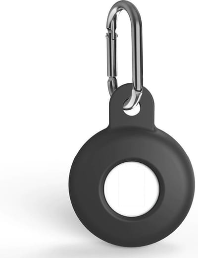 DrPhone AE1 – Zachte siliconen - Hoesje –  Beschermhoes – Case – Geschikt voor Apple Airtag -Zwart