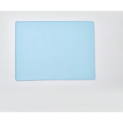 Tapis de table de cuisine et de salle à manger, tapis de table en silicone antidérapant et anti-brûlure pour vaisselle, tapis de table résistant aux hautes températures bleu bébé