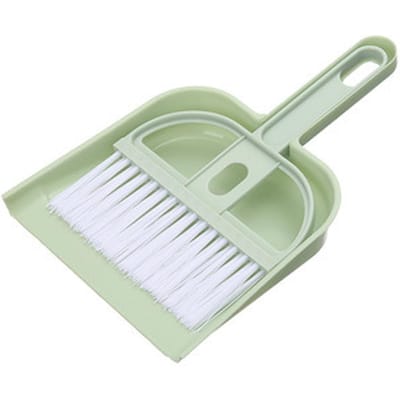 Mini Balayette de Nettoyage de Bureau en Plastique Petit Balai Set Pelle à Poussière Ensemble de Nettoyage de Bureau Bleu Nordique