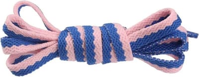 Beste Veters - Veters geweven - Schoenveters - Schoenaccessoires - 120 cm - Veters - Blauw - Licht Roze - Double kleur- Zomer -Zomertopper