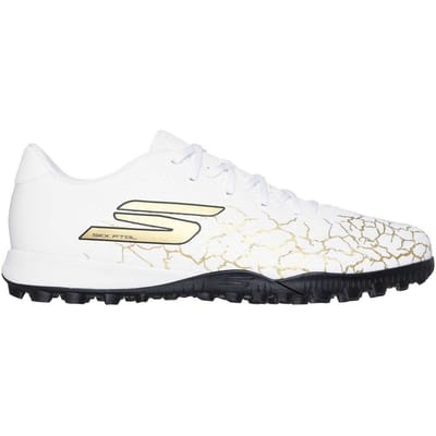 Skechers Voetbalschoenen voor heren met crackle-effect (Wit/Goud)