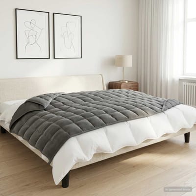 vidaXL - Verzwaringsdeken - Antraciet - 120 - x - 180 - cm - 5 - kg - 100% - Katoen - 205T