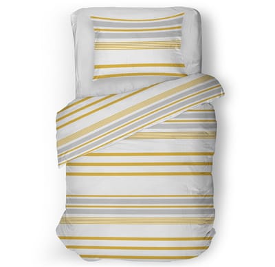 Snoozing Indra Dekbedovertrek - Eenpersoons - 140x200/220 cm - Yellow