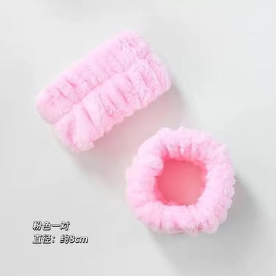 2 stuks Een paar Was Gezicht en Polsband Absorberen Water Sport Zweet Veeg Armband Haarband Vochtbestendige Mouw Polsbeschermer