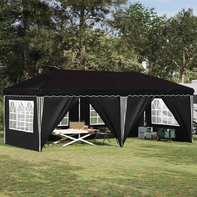 vidaXL - Pop-up - Feesttent - 575 - x - 288 - x - 245 - cm - Zwart