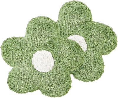 SORREL - Sierkussen set van 2 - Groen - 45 x 45 cm - Katoen